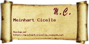 Meinhart Cicelle névjegykártya